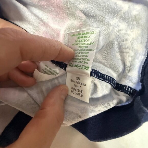 Lilly Pulitzer Sophie Ruffle Dress Pink Flamingo High Tide M UPF 50 EUC - Picture 8 of 11